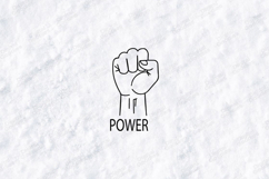 Power Fist Minimal Gym Motivation SVG Design Product Image 1