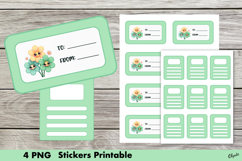 Birthday Stickers PNG, Kawaii Birthday Sticker Printable Product Image 1
