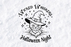 Wicked Whiskers SVG - Halloween Night Witch Cat Cut File Product Image 1