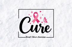Cure SVG - Breast Cancer Awareness Pink Ribbon Butterfly Art Product Image 3