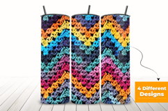 Colorful Granny Crochet Chevron Seamless Pattern Product Image 3