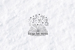 Escape Into Stories Minimal Line Art Book Lover Design Product Image 3