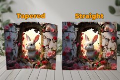 3D Easter Rabbit on Broken Wall Tumbler Wrap Design Product Image 3