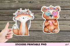 Funny Retro Animal Sticker PNG, Groovy Animal Sublimation Product Image 1