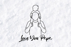 Love You Papa SVG Father and Son Sublimation Design PNG JPG Product Image 3