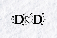 DAD Heart SVG - Trendy Minimalist Fatherhood Shirt Design Product Image 3