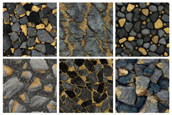 Rock and Gold Glitter Seamless Pattern and Digital Paper Product Image 3