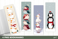 Cute Winter Bookmark Sublimation PNG Product Image 1