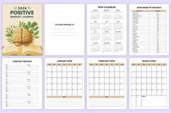 2026 Positive Mindset Journal Canva Template Product Image 3