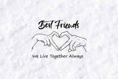 My Favorite Human SVG | Best Friends Heart Hands Line Art Product Image 1
