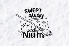 Swept Away SVG - Witchy Nights Halloween Broomstick Cut File Product Image 3