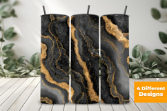 Black and Gold Agate Seamless Pattern and Digital paper Product Image 3