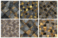 Stone and Gold Seamless Pattern and Digital Paper Design Product Image 3