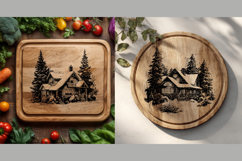 Cottagecore Cutting Board 3D Illusion Laser Engraving File, Product Image 3