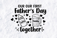 First Father's Day SVG - Together Baby Bottle Beer Cut File Product Image 3