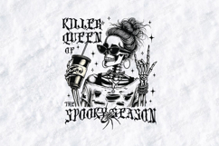 Killer Queen SVG - Spooky Season Skeleton Coffee Cut File Product Image 3