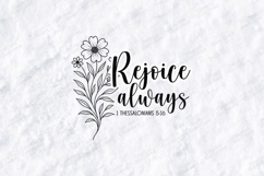 Rejoice Always Floral Quote SVG Design Christian Art Product Image 1