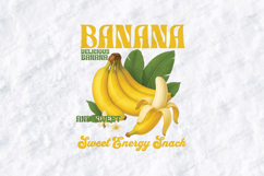 Banana Sweet Energy Snack SVG Fresh Fruit Sublimation File Product Image 3