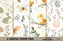 Easter Digital Paper PNG, Easter Scrapbook Paper PNG Product Image 1