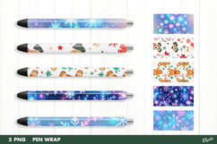Christmas Pen Wraps. Sublimation Pen Wrap Product Image 1