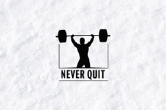 Never Quit Fitness Motivation Gym SVG Design Product Image 1