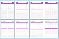 2026-2027 Monthly Agenda Canva templates Product Image 3