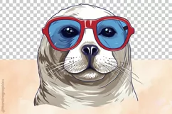 Harbor Seal| Patriotic Clipart | 4th of July Product Image 3