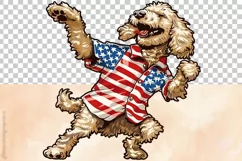 Poodle Dog | Patriotic Clipart | 4th of July Sublimations Product Image 3