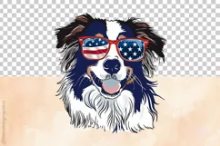 Australian Shepherd Dog | Patriotic Clipart | 4th of July Product Image 3