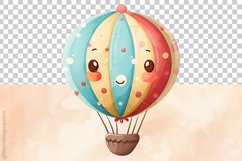 Cute Air Ballon Clipart 04 Variations Product Image 3