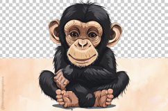 Cute Chimpanzee Clipart 03 variations Product Image 3