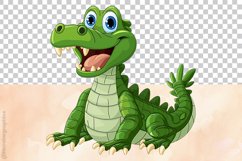 Crocodile Clipart 04 variations Product Image 3