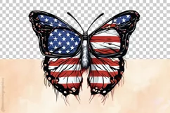 Monarch Butterfly | Patriotic Clipart | 4th of July Product Image 3