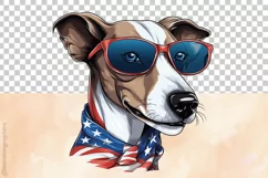 Whippet Dog | Patriotic Clipart | 4th of July Product Image 3