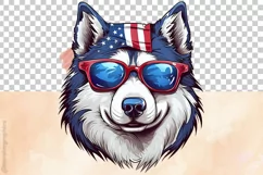 Malamute Dog| Patriotic Clipart | 4th of July Product Image 3