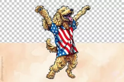 Poodle Dog | Patriotic Clipart | 4th of July Sublimations Product Image 1