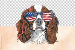 Cavalier King | Patriotic Clipart | 4th of July Sublimation Product Image 3