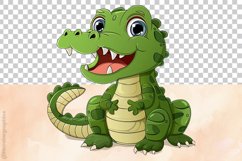 Crocodile Clipart 04 variations Product Image 4