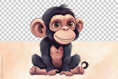 Cute Chimpanzee Clipart 03 variations Product Image 4