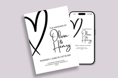 Minimalist Wedding Invitation Canva Template Product Image 3