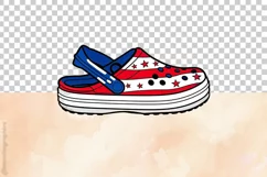 American Crocs | Patriotic Clipart | 4th of July Sublimation Product Image 3