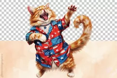Laughing Cat | Patriotic Clipart | 4th of July Product Image 3