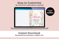 Wildflower Birthday Invitation Template, Editable Canva Temp Product Image 3