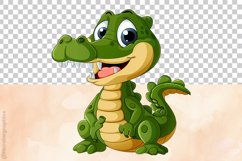 Crocodile Clipart 04 variations Product Image 5