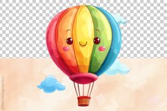 Cute Air Ballon Clipart 04 Variations Product Image 5