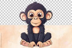 Cute Chimpanzee Clipart 03 variations Product Image 5