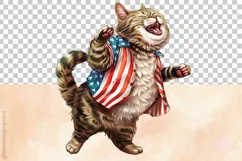 Laughing Cat | Patriotic Clipart | 4th of July Product Image 3