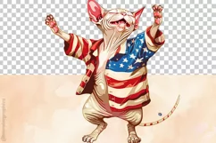 Sphynx Cat| Patriotic Clipart | 4th of July Product Image 3
