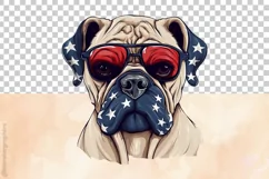 Bullmastiff | Patriotic Clipart | 4th of July Product Image 3