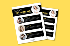 Client Testimonial Template Canva, Customer Review Design Product Image 3